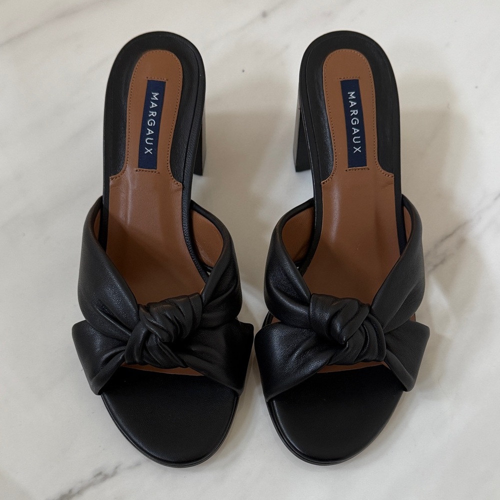 Margaux Elegant Black Knotted Heels